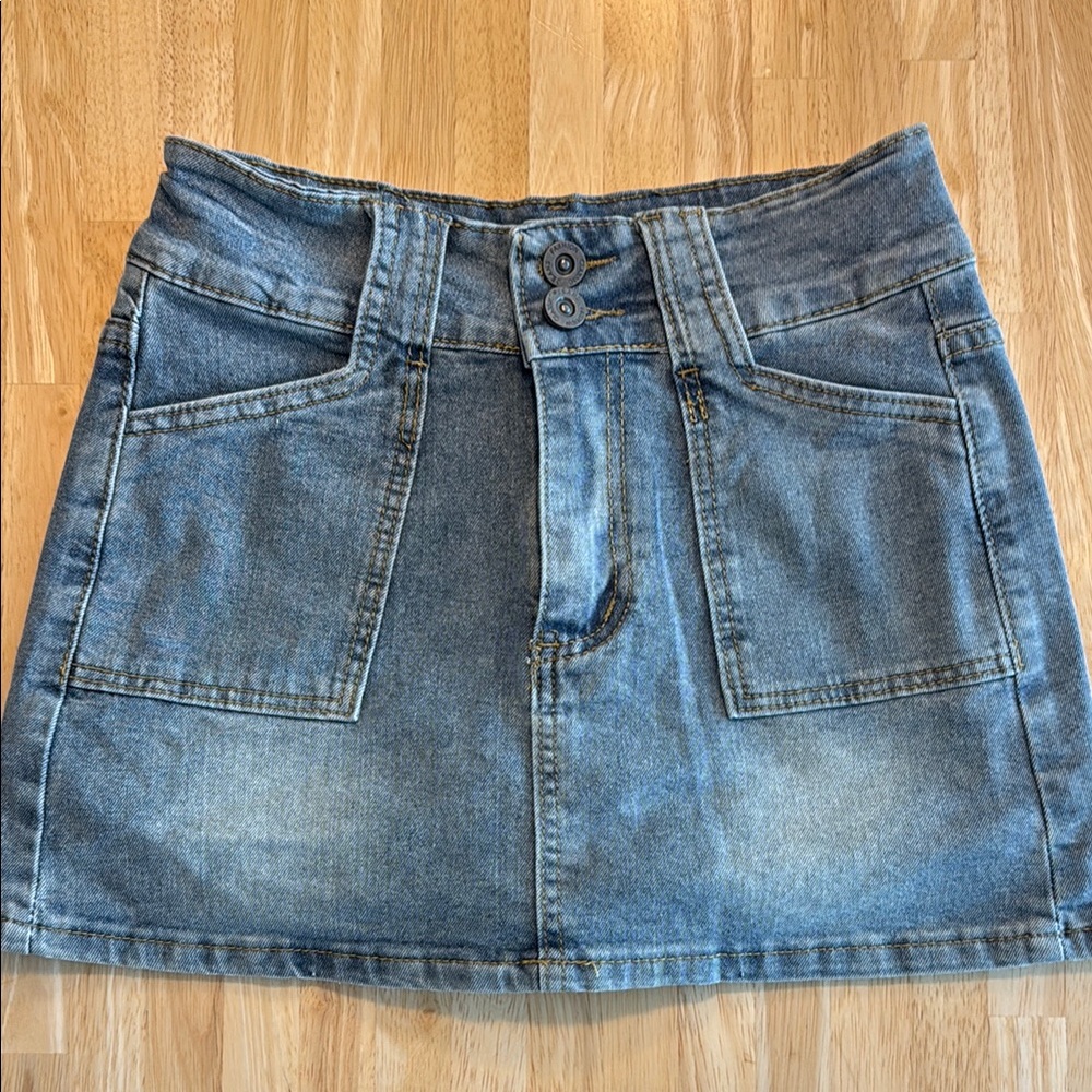 Denim Mini Skort